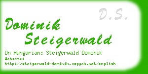 dominik steigerwald business card